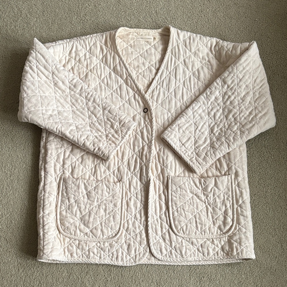 Micaela Greg diamond quilted jacket, size Medium